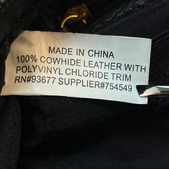 Worthington Black Cowhide Leather Satchel Handbag 14.5" L x 8" T 6" W - Picture 10 of 13